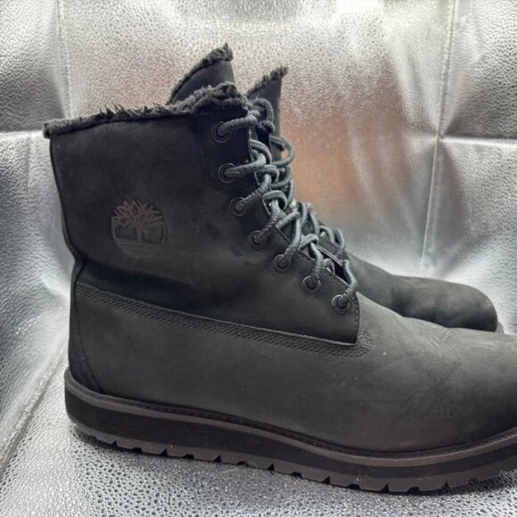Size 11 Timberland Richmond Ridge Mens Black Fur Lined Leather‎ Waterproof Boots main image 3